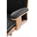 Кресло компьютерное HALMAR TIMBER черный/орех